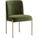 Richie Antique Brass / Forest Green Dining Chair